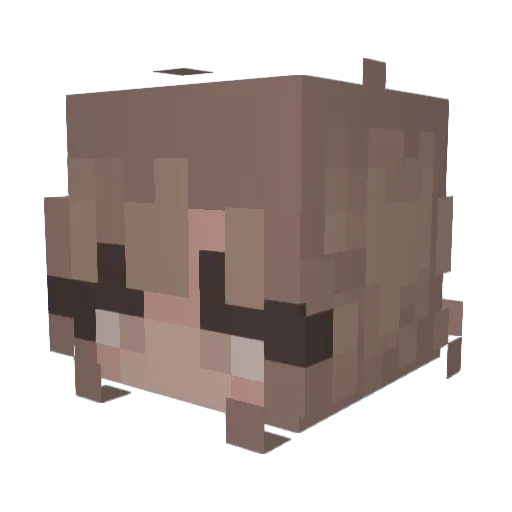 misbeliiever Minecraft avatar head, 3D render