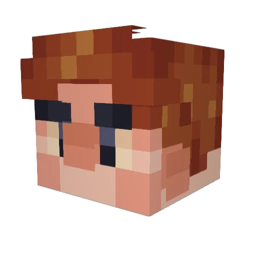 mischk Minecraft avatar head, 3D render