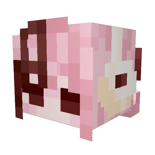 mischtral Minecraft avatar head, 3D render