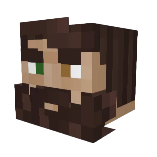 mise1 Minecraft avatar head, 3D render