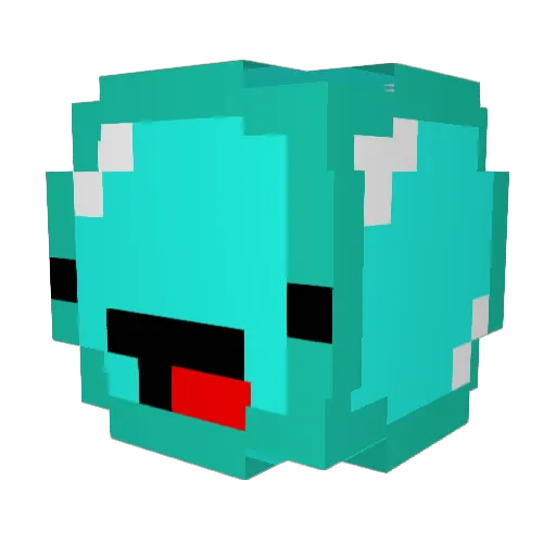 misellout Minecraft avatar head, 3D render