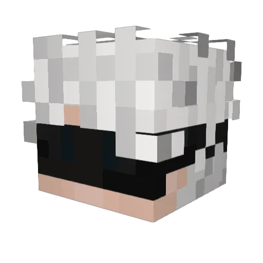 miserychen Minecraft avatar head, 3D render