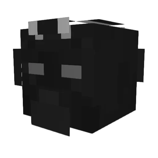 miserylose Minecraft avatar head, 3D render