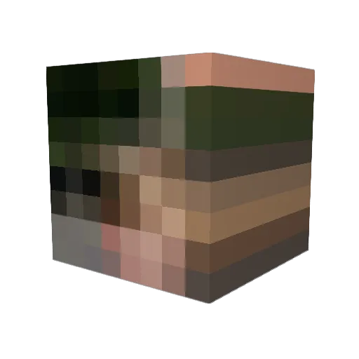 misflit Minecraft avatar head, 3D render