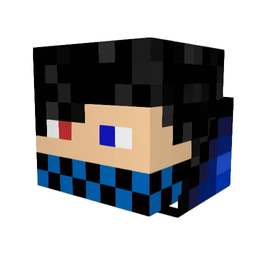 mishakov Minecraft avatar head, 3D render