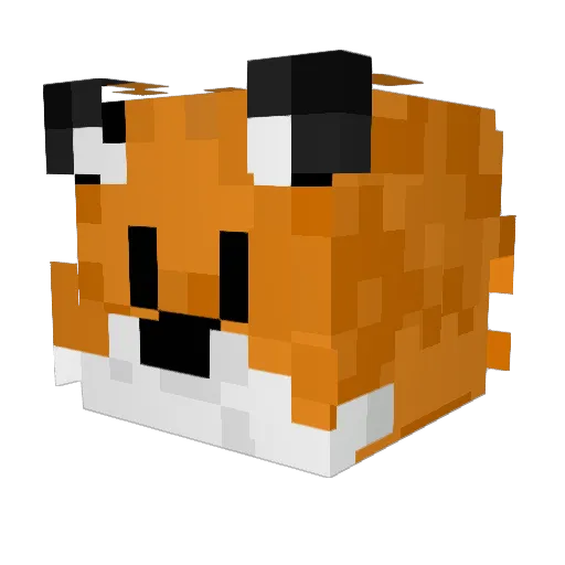mishalast Minecraft avatar head, 3D render