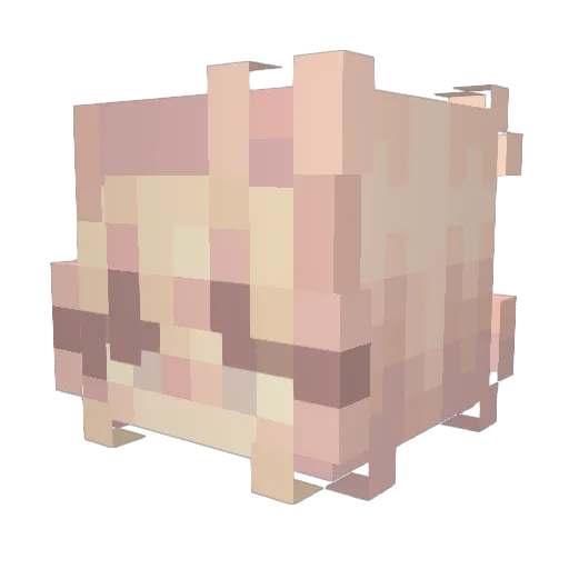mishamay Minecraft avatar head, 3D render