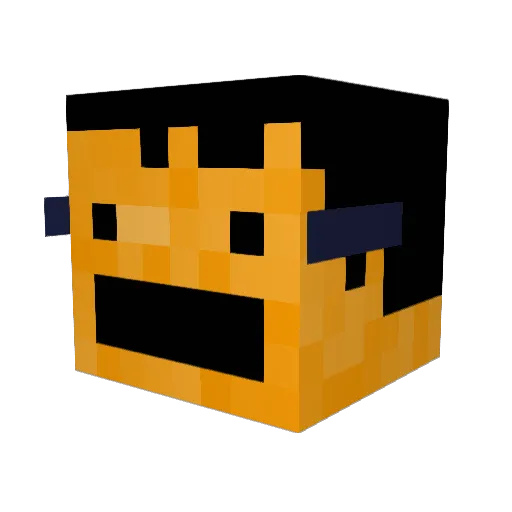 mishamusha Minecraft avatar head, 3D render