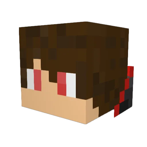 mishary Minecraft avatar head, 3D render