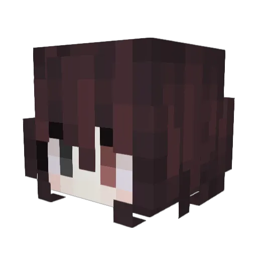 mishimia Minecraft avatar head, 3D render