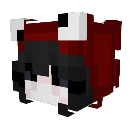 mishub Minecraft avatar head, 3D render