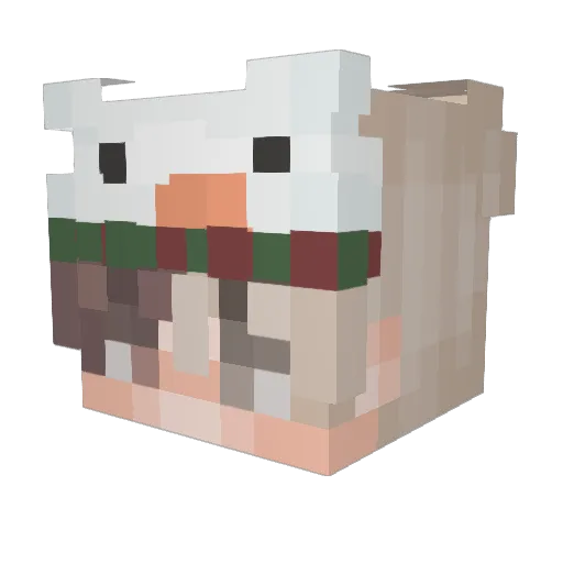 misiogreen222 Minecraft avatar head, 3D render