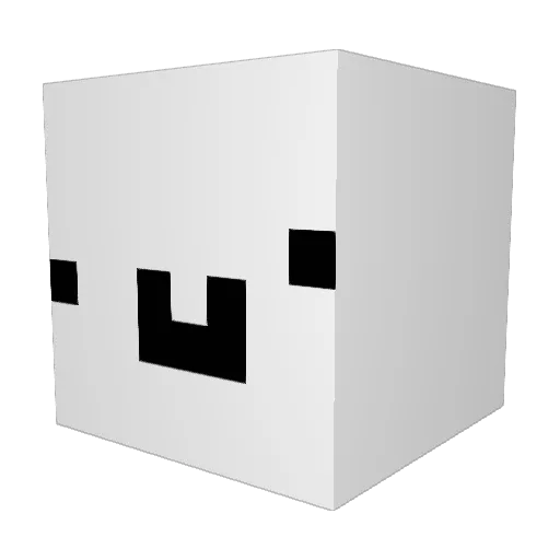misiulina Minecraft avatar head, 3D render