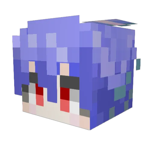 miskaP Minecraft avatar head, 3D render