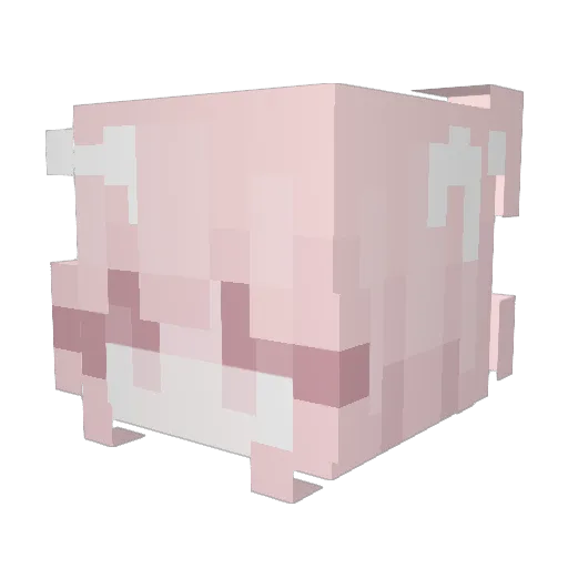 misleadd Minecraft avatar head, 3D render