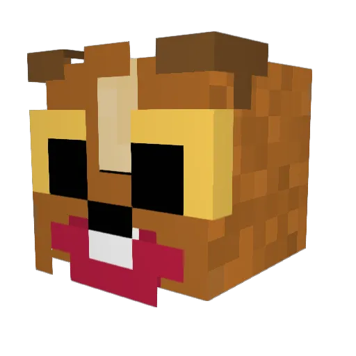 mislinaaaaa Minecraft avatar head, 3D render