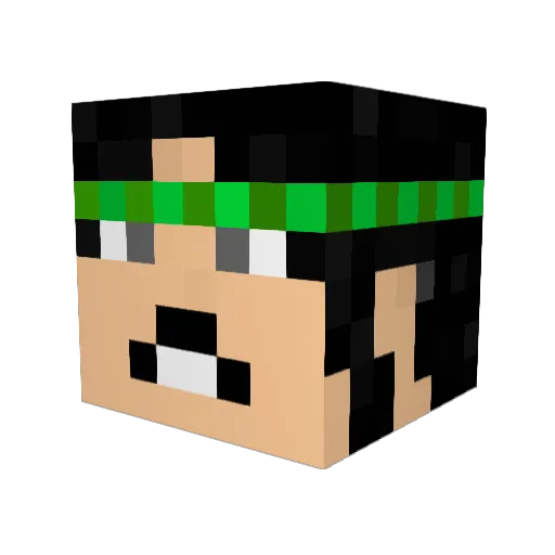 miso5220 Minecraft avatar head, 3D render
