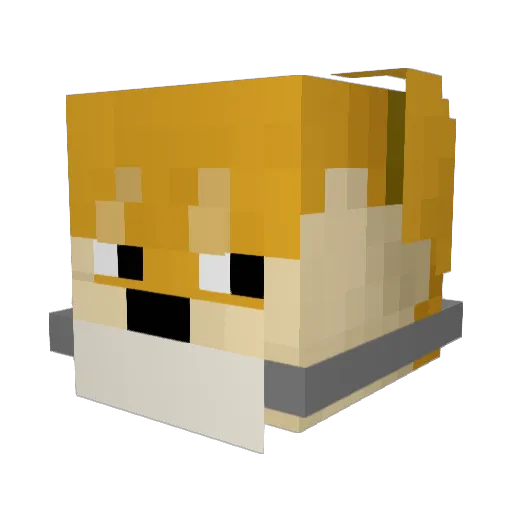 miso_8 Minecraft avatar head, 3D render