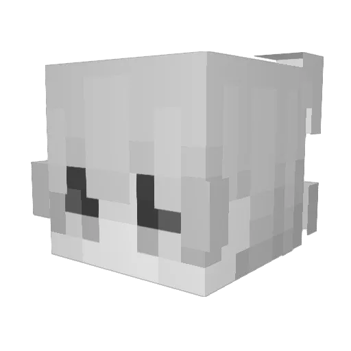 misohou Minecraft avatar head, 3D render