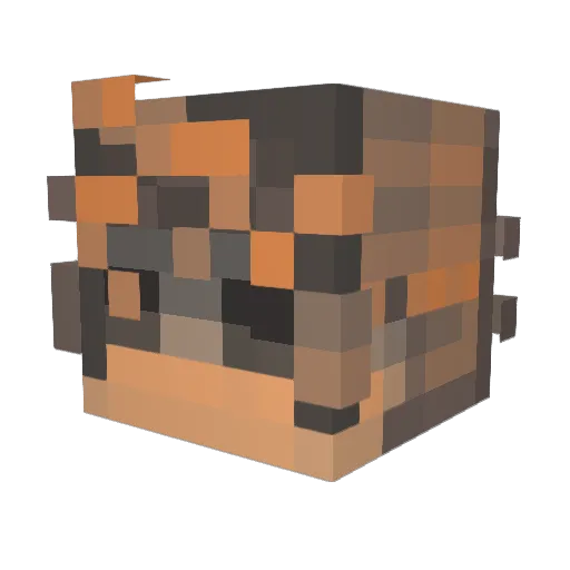 misojis Minecraft avatar head, 3D render