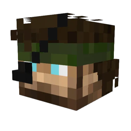 misosiru1210 Minecraft avatar head, 3D render