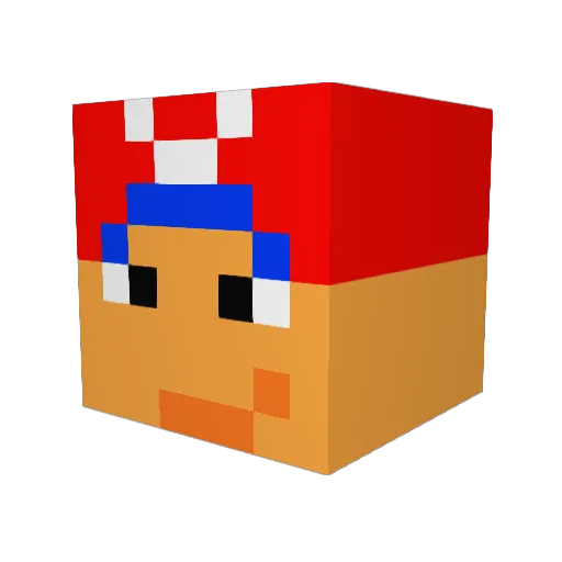 misosoup002 Minecraft avatar head, 3D render