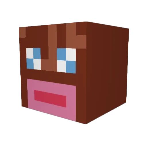 misosoup123456 Minecraft avatar head, 3D render