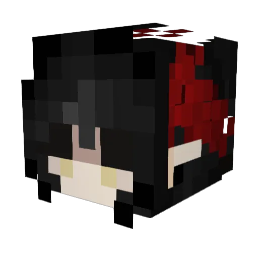 misoyukii__ Minecraft avatar head, 3D render