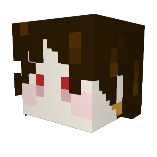 missCc_ Minecraft avatar head, 3D render