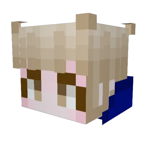 miss_Rare Minecraft avatar head, 3D render