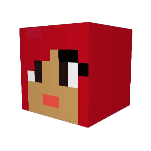 miss_bruna Minecraft avatar head, 3D render