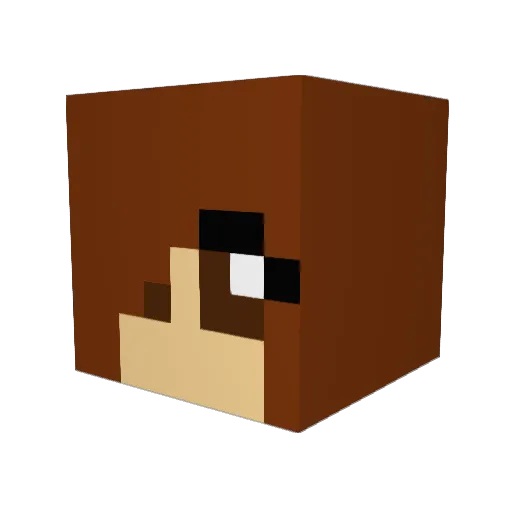miss_chevious Minecraft avatar head, 3D render