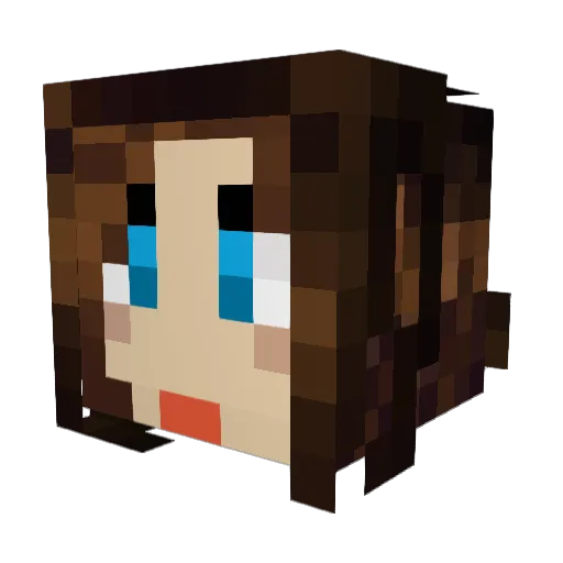 miss_gee Minecraft avatar head, 3D render