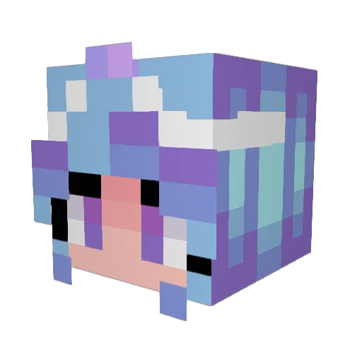miss_world_ Minecraft avatar head, 3D render