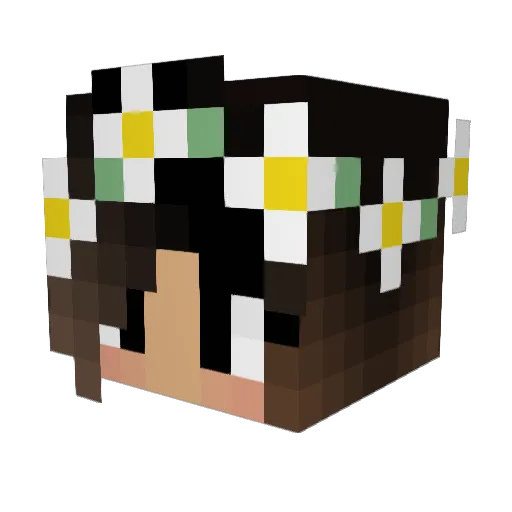 missange123 Minecraft avatar head, 3D render