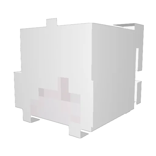 missbackdoor Minecraft avatar head, 3D render