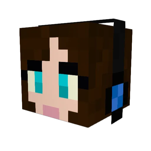 misschloe Minecraft avatar head, 3D render
