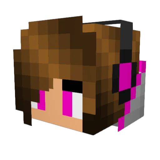 missdancingqueen Minecraft avatar head, 3D render
