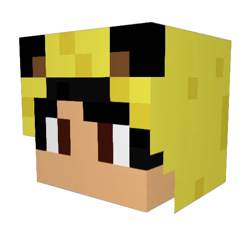 missedtire Minecraft avatar head, 3D render