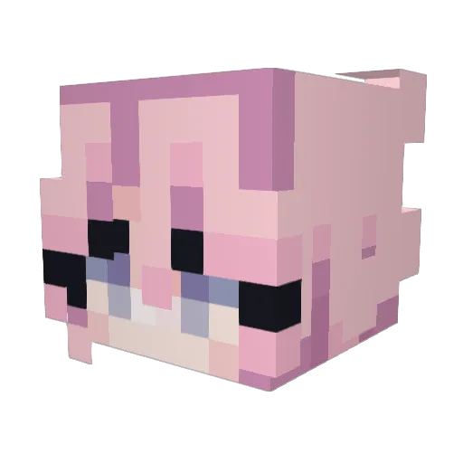 misseveee Minecraft avatar head, 3D render