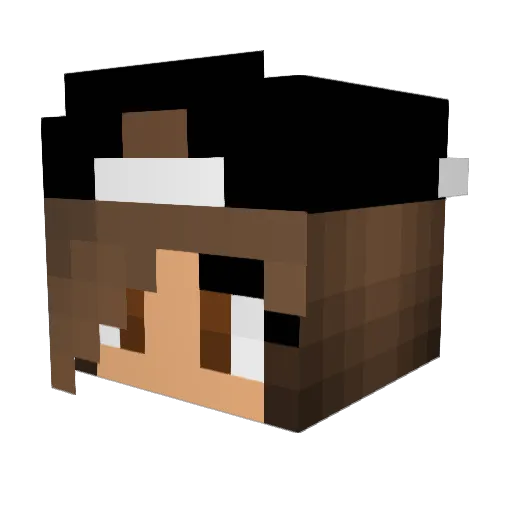 missfluffs Minecraft avatar head, 3D render