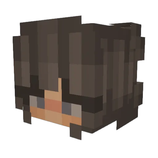 missfoureye Minecraft avatar head, 3D render