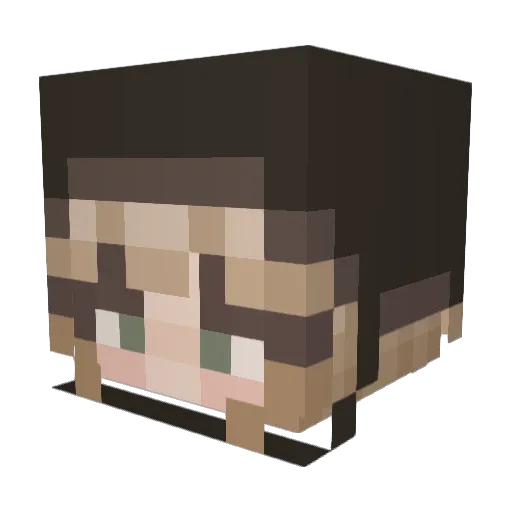 missglinda Minecraft avatar head, 3D render