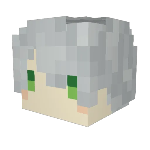 misshapfel Minecraft avatar head, 3D render