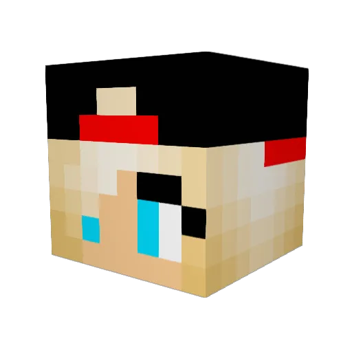missikemen Minecraft avatar head, 3D render