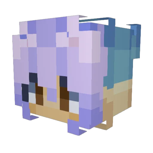 missingLagomorph Minecraft avatar head, 3D render