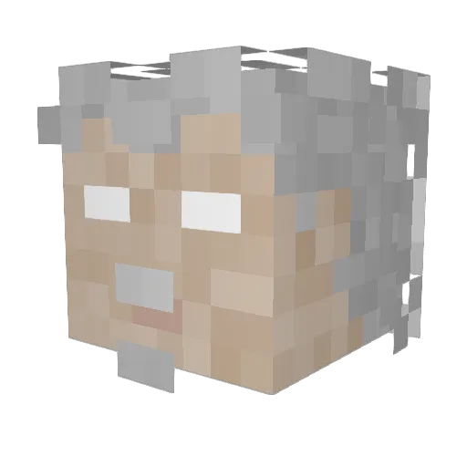 missioncone04 Minecraft avatar head, 3D render
