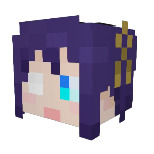misskanagi Minecraft avatar head, 3D render