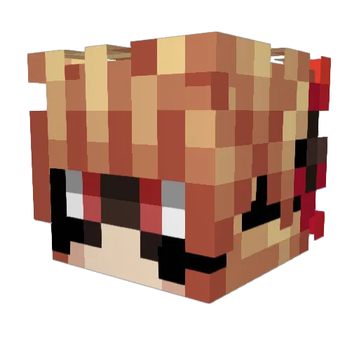 misskimrat Minecraft avatar head, 3D render