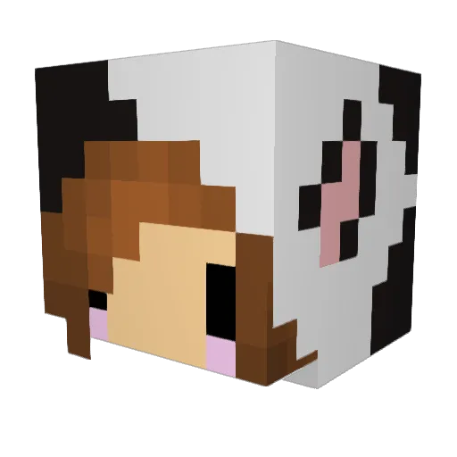 missmiamoo Minecraft avatar head, 3D render